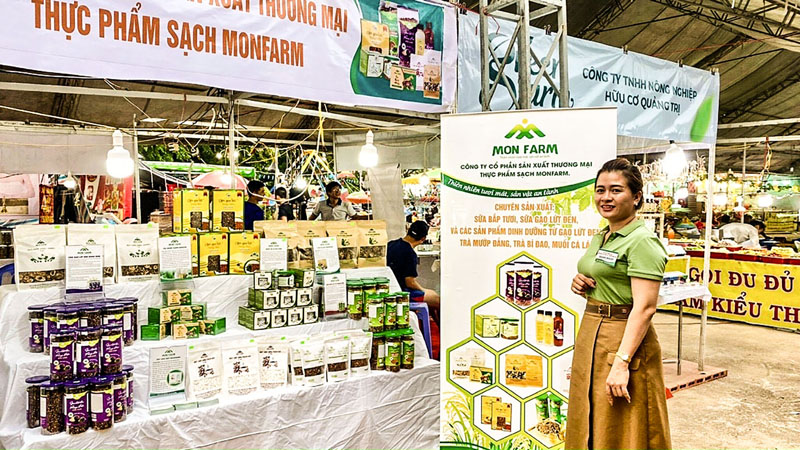 Sản phẩm của Công ty Monfarm đã được kết nối tiêu thụ tại nhiều siêu thị, điểm bán lẻ trên toàn quốc - Ảnh: B.B